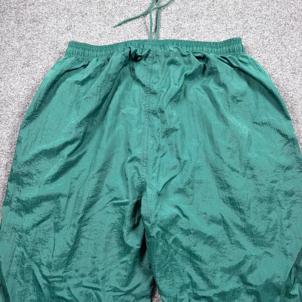 Vintage Adidas Nylon Track Pants Lined Mens XL Green Windbreaker Joggers Zipper